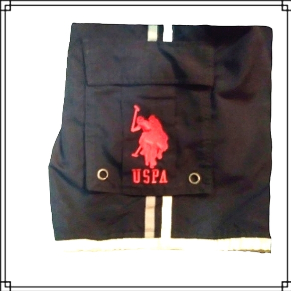 US Polo Assn Navy Blue Swin Trunks Bathing Suit - Picture 3 of 7